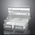 Stainless Steel Outdoor Grill Appliance With Grill Surface And Drawers For Modern Kitchen