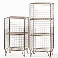 Sturdy Metal Wire Shelving Unit With Open Design And Multiple Storage Shelves 3d model