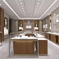 Elegant Modern Jewelry Store Interior With Glass Display Cases And Bright Lighting