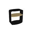 Modern Coffee Table With Black Metal Frame And Wooden Shelf Design