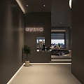 Dark office 3d model