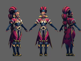 Female Captain of the Ghost Ship 3d model