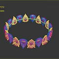 Elegant Pink Gemstone Bracelet With Shiny Polished Stones In Metal Setting Design