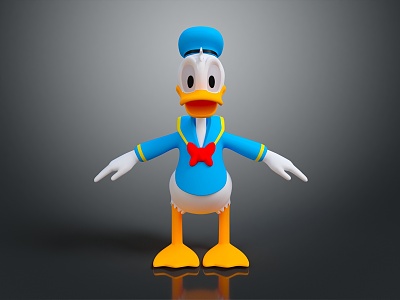 Donald Duck Cartoon Duck Anime Duck Stylized Duck Fantasy Style Duck model