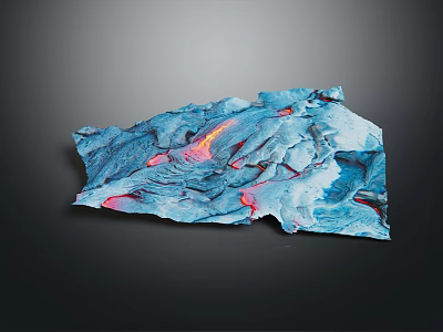 Wood and Stone Decorative Surface with Natural Texture and Unique Color Pattern 3d model