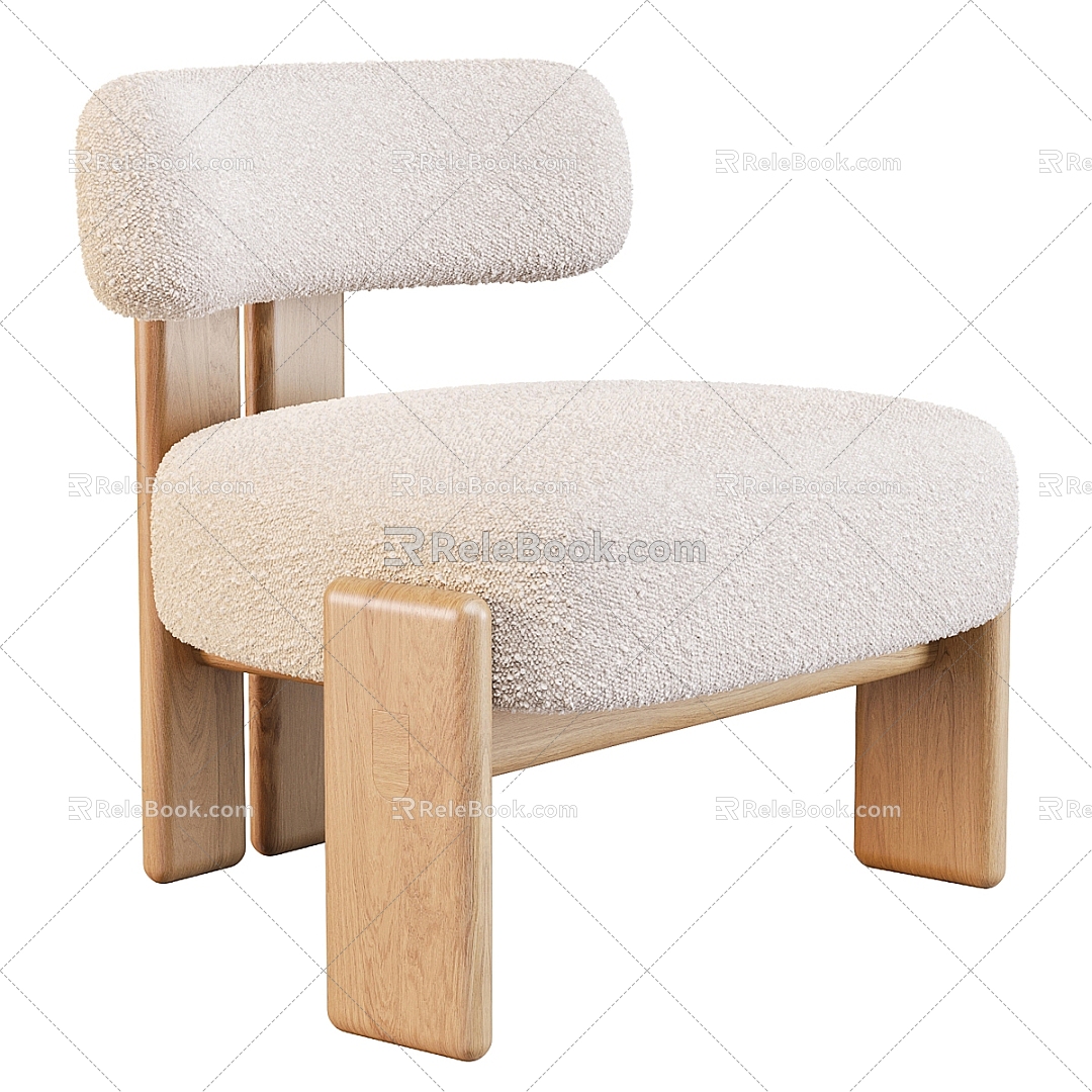 Modern leisure chair single chair chair armchair leisure chair combination 3d model