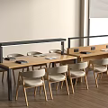 Modern Desk and Chair Reading Table Reading Table Library Reading Table 3d model