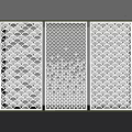 Modern Decorative White Partition Screens With Scallop And Geometric Patterns 3d model