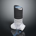 Transparent Household Water Dispenser With White Base And Black Lid