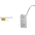 Modern Adjustable Wall Sconce With Flexible Arm And Silver Metal Finish For Home Lighting
