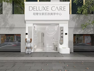 Upscale Skincare Aesthetic Beauty Center with Deluxe Care Modern Exterior Design 3d model