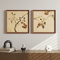 New Chinese Style Retro Hanging Painting 3d model