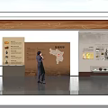 Traditional Agricultural Exhibition Hall Interior With Wooden Structure Tile Roof And Cultural Exhibits