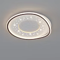 Modern Elegant Ceiling Light With Petal Shaped Frame And Starry Dots Design 3d model