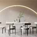 Modern Dining Table and Chair Combination 3d model