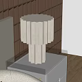 Table lamp combination table lamp bedside table 3d model
