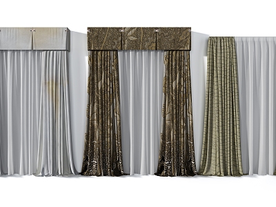 Light Luxury Advanced Imported Art Pattern Curtain Combination model