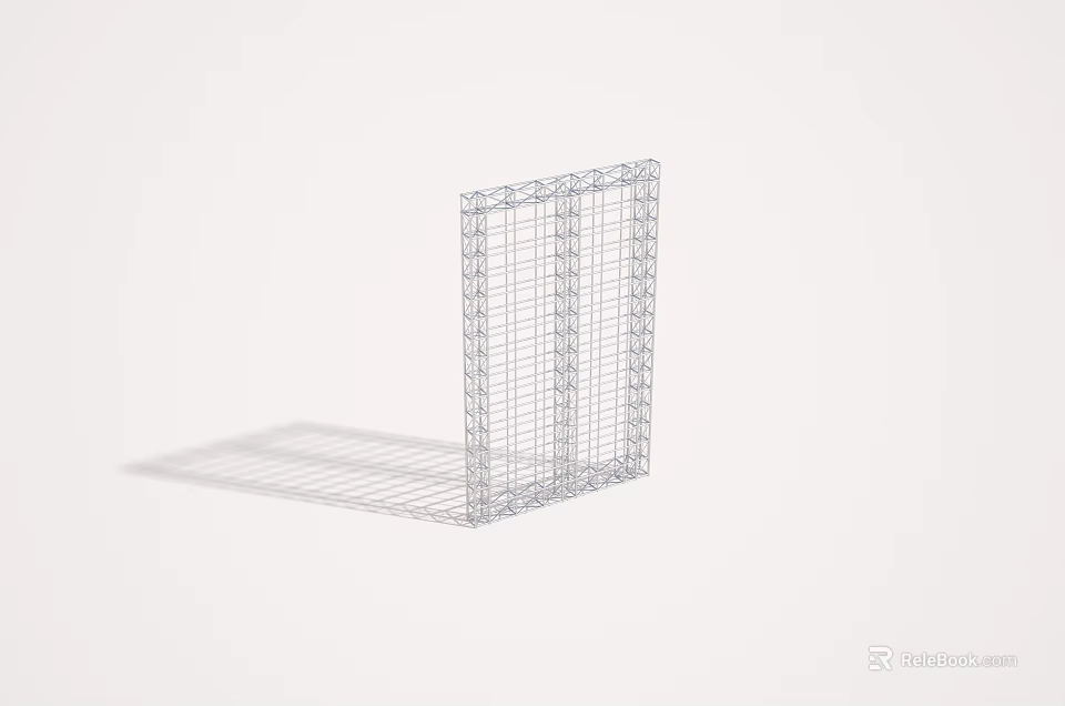 Modern Metal Grid Wire Rack Storage Organizer With Open Structure Design 3d model