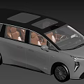 Modern Black Luxury MPV With Brown Interior And Sleek Exterior Design