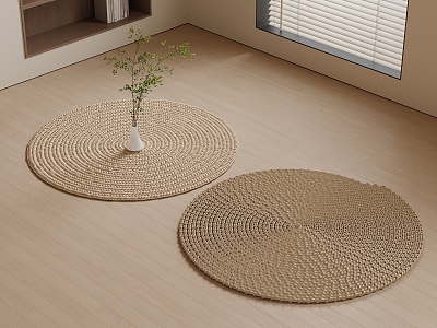 New Chinese Round Carpet 3d model