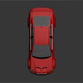 Red Sports Car with Sleek Exterior Design Black Wheels and Rear Spoiler Modern Styling