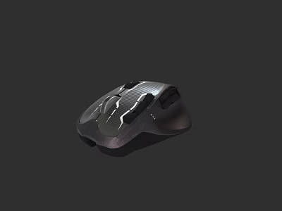 High Performance Modern Ergonomic Gaming Mouse With Metal Finish And Advanced Features 3d model