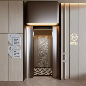 Luxury Elevator Lobby Elevator Lobby Elevator Car 3d model