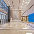 Modern Hall Old Age University Front Hall Lobby New Chinese Style Lobby Office Unit 3d model