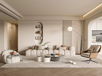 modern living room 3d model