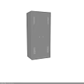 Metal Storage Locker With Double Door Open Design Internal Shelf And Ventilation Slots