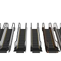 modern escalator 3d model
