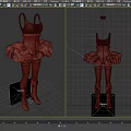 Gray Corset Dress with Spaghetti Straps Tulle Skirt Lace Details Knee High Socks and Boots