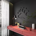 Modern Hotel Guest Room Interior With Comfortable Bed Decorative Wall And Large Window View