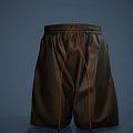 Gray Casual Shorts with Drawstring Waist and Front Back Pockets Design