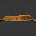 Golden Textured Decorative Object With Circular Hollow Center And Petal Like Edges