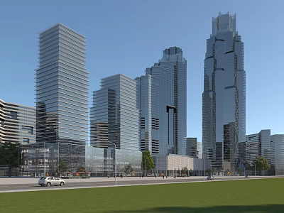 Modern Office Building Hotel 3d model