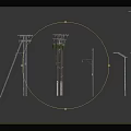 Various Wood Stone Utility Poles Designs for Electrical Power Transmission Systems