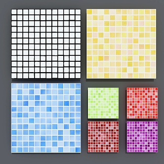 modern ceramic tile mosaic floor tile 3d model