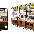 Industrial LOFT Shelf Wine Rack Container Display Rack Display Cabinet Booth 3d model