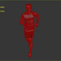 Active Male Runner In Gray T Shirt Black Shorts And White Sneakers