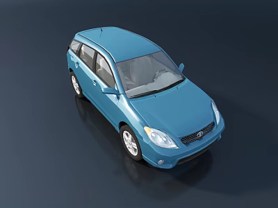 Blue Toyota Wagon Exterior With Sleek Body And Modern Design Features 3d model