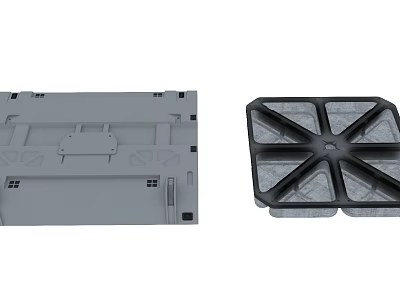 Industrial Equipment Metal Structural Components With Tray And Plate Design Features 3d model