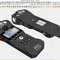 High Quality Black Headphone Speaker Devices With Digital Display And Microphones