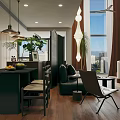 Stylish Comfortable Modern Living Room With Leather Sofa Large TV And Natural Wooden Flooring