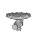 BELLUS Industrial Valve With Flanged Top And Threaded Connection Ports