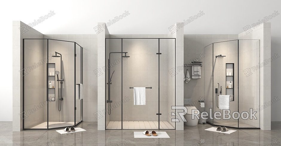 Shower shower partition shower towel rack model