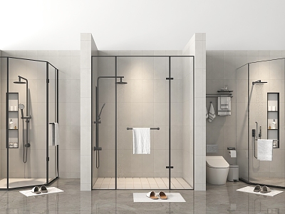 Shower shower partition shower towel rack model