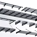 Various Styles Metal Frame Awning With Transparent Panels And Mounting Brackets