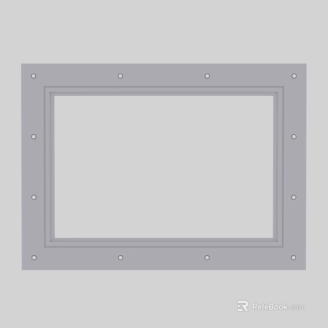 Modern Ceiling Panel Design With Square Frame And Installation Holes For Home Interior 3d model 