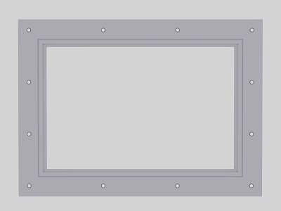 Modern Ceiling Panel Design With Square Frame And Installation Holes For Home Interior 3d model